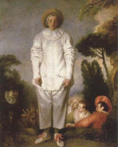 Jean-Antoine Watteau gilles Norge oil painting art